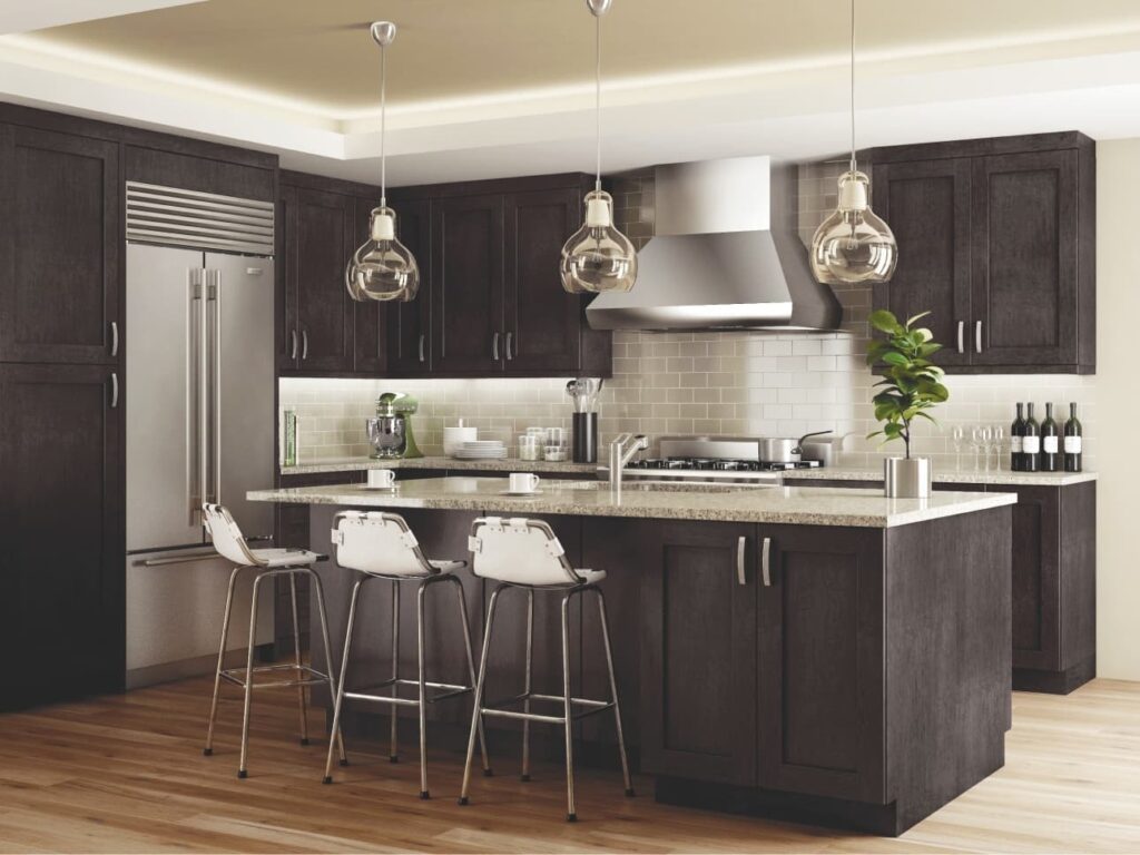 Remodel kitchen in Denver with new flooring and fixtures